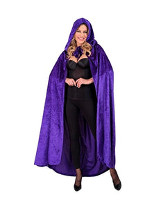 Widmann SRL Paars fluwelen cape met kap 140cm Luuk