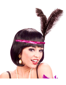 Widmann SRL Pailletten hoofdband Charleston paars