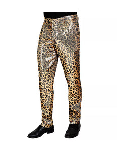 Widmann SRL Paillettenbroek heren luipaard