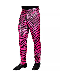 Widmann SRL Paillettenbroek heren tijger roze