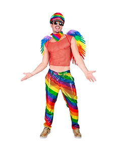 Widmann SRL Paillettenbroek regenboog kostuum Daan