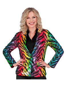 Widmann SRL Paillettenjas regenboog tijger