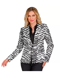 Widmann SRL Paillettenjas zebra