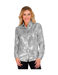Widmann SRL Paillettenshirt dames Aike zilver