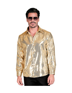 Widmann SRL Paillettenshirt heren Ard goud