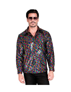 Widmann SRL Paillettenshirt heren Marco meerkleurig
