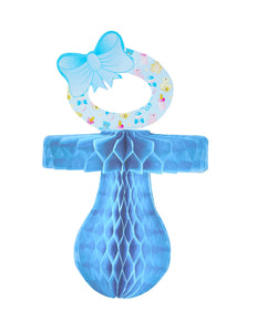 Widmann SRL Papieren blauwe fopspeen voor Baby shower