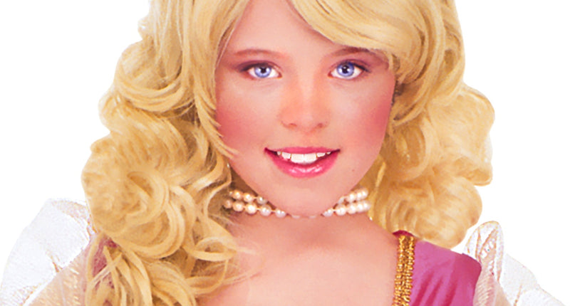 Widmann SRL Prinsessen pruik glamour kind