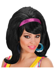 Widmann SRL pruik 60s modieus zwart