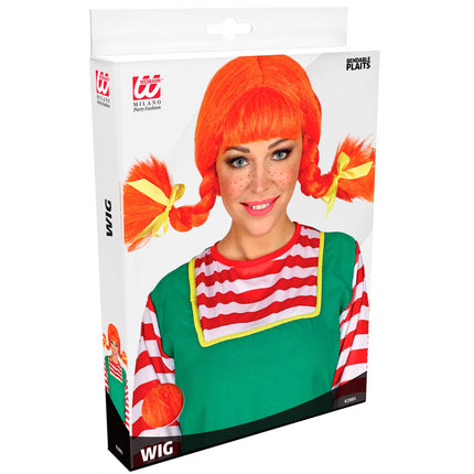 Widmann SRL Pruik Ondeugend Meisje Buigbare Staartjes