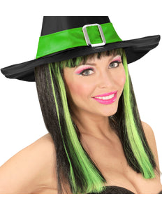 Widmann SRL Pruik, Patsy Neon Groene Strepen