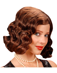 Widmann SRL pruik roaring 20s bruin