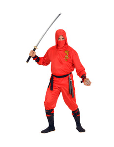 Widmann SRL Red Dragon Ninja pakken voor volwassenen