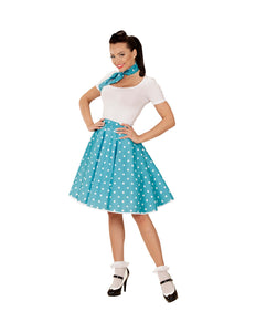 Widmann SRL Rock en Roll rokje blauw met halsbandje