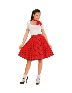 Widmann SRL Rock en Roll rokje rood met halsbandje