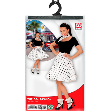 Widmann SRL Rock en Roll rokje wit met halsbandje