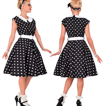 Widmann SRL Rock-'n-roll fashion jurk zwart