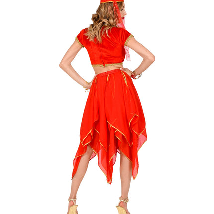 Widmann SRL Rode chiffon rok