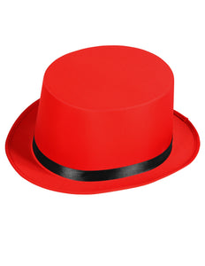 Widmann SRL Rode hoge hoed met zwarte band