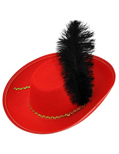 Widmann SRL Rode musketier hoed kind