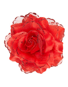 Widmann SRL Rode roos haarclip