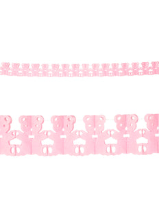 Widmann SRL Roze Teddy beertjes slinger voor geboorte