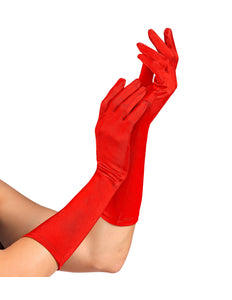 Widmann SRL Satijnen handschoenen rood elastaan