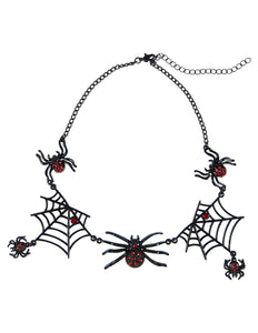 Widmann SRL Strass ketting heks met spinnen