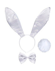 Widmann SRL Verkleedset bunny wit glitters