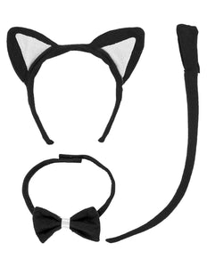 Widmann SRL Verkleedset kat oren staart en strik