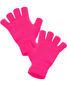 Widmann SRL Vingerloze handschoenen neon roze