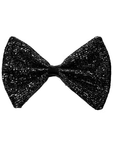Widmann SRL Vlinderdas glitter Sheldon zwart