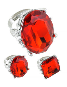 Widmann SRL Zilveren ring met rode gemsteen