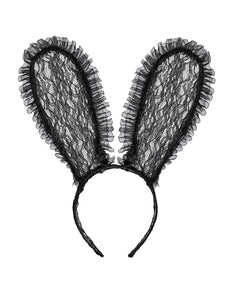 Widmann SRL Zwarte bunny oren kant