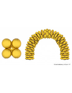Funny Fashion Ballonboog folieballonnen rond Goud