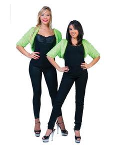 Funny Fashion Bolero groen fuzzy voor dames