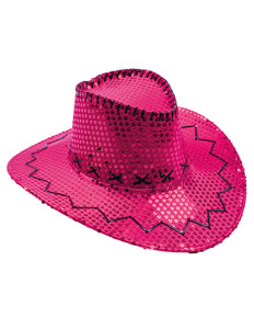 Funny Fashion Cowboyhoed pailletten roze