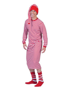 Funny Fashion Dorus badpak jurk rood wit