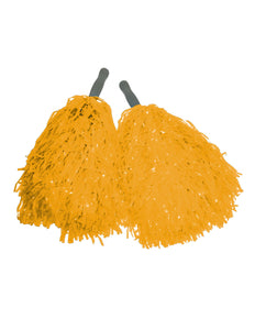 Funny Fashion Gele pom poms op stokje