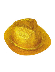 Funny Fashion Gouden gleufhoed met glitters
