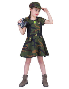 Funny Fashion Soldaten pak Anna meisje