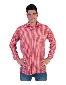 Funny Fashion Tiroler blouse rood heren