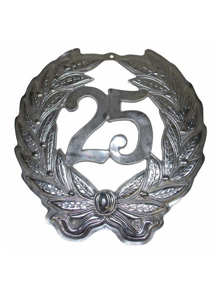 Funny Fashion Wanddecoratie 25e verjaardag 45cm