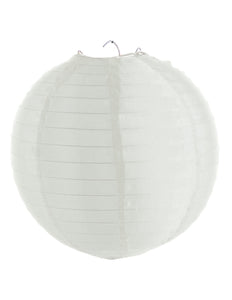 Funny Fashion Witte lampion nylon 30cm
