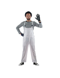 Funny Fashion Witte tuinbroek volwassenen