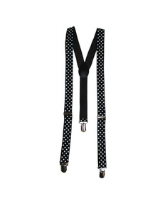 Funny Fashion Zwarte bretels met stippen