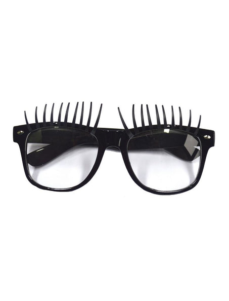 Funny Fashion Zwarte bril met wimpers