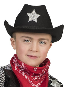 Funny Fashion Zwarte cowboyhoed Tom kinderen