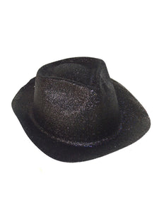 Funny Fashion Zwarte gleufhoed met glitters