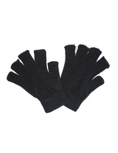 Funny Fashion Zwarte vingerloze handschoenen